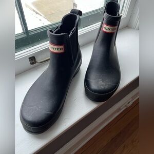 Hunter Black Ankle Rain Boots
